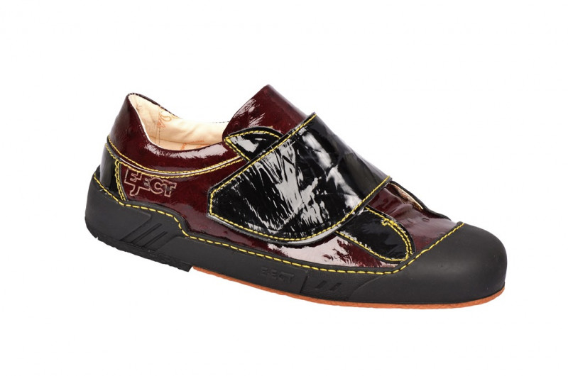 Eject Puzzle Schuhe rot schwarz Lack