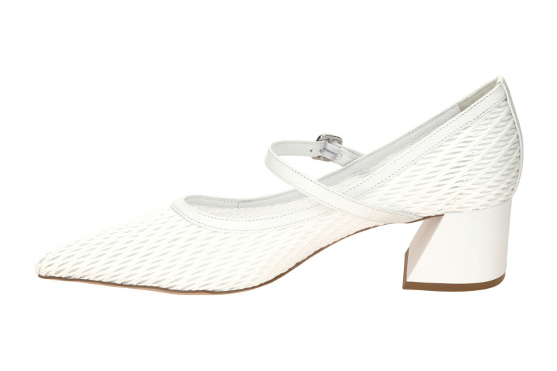 Högl Arabella Pumps weiß Mary Jane Netz 4528