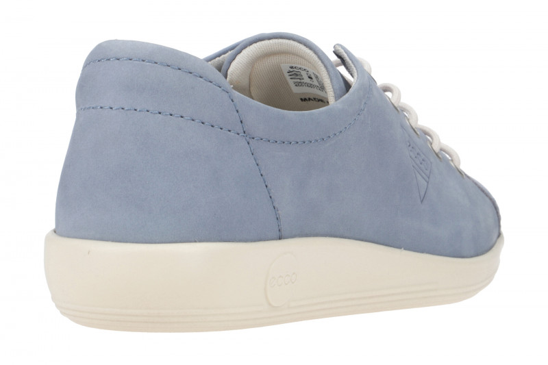 Ecco Soft 2 Schuhe blau grau misty Damen Schnürer