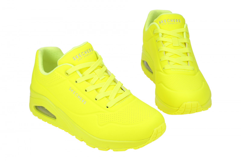Skechers Uno Schuhe neon gelb Damen Sneakers 73667