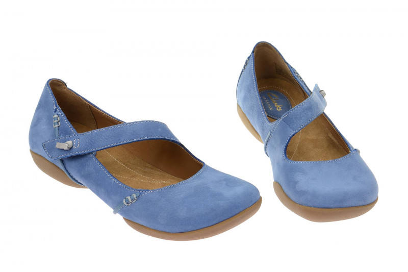 Clarks Felicia Plum Schuhe blau Slipper 26106565