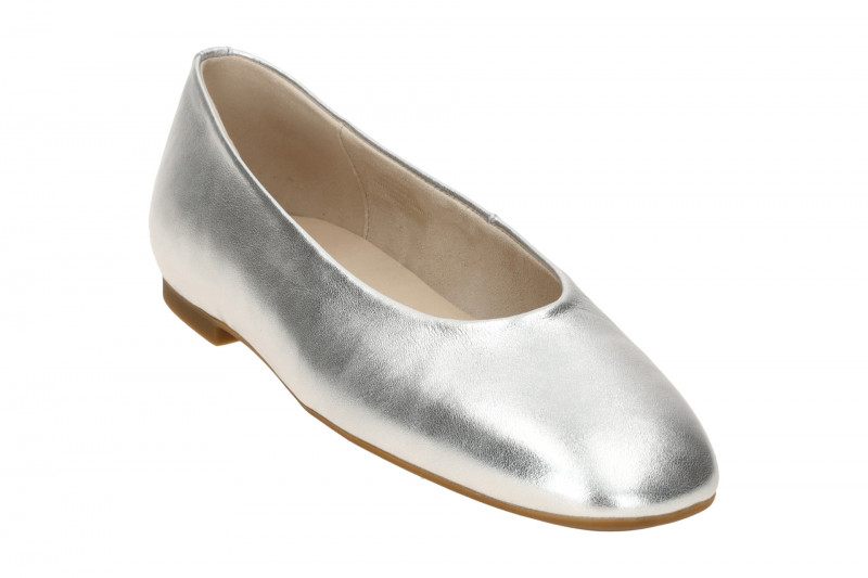 Gabor Ballerina Schuhe silber grau metallic 84.140.61
