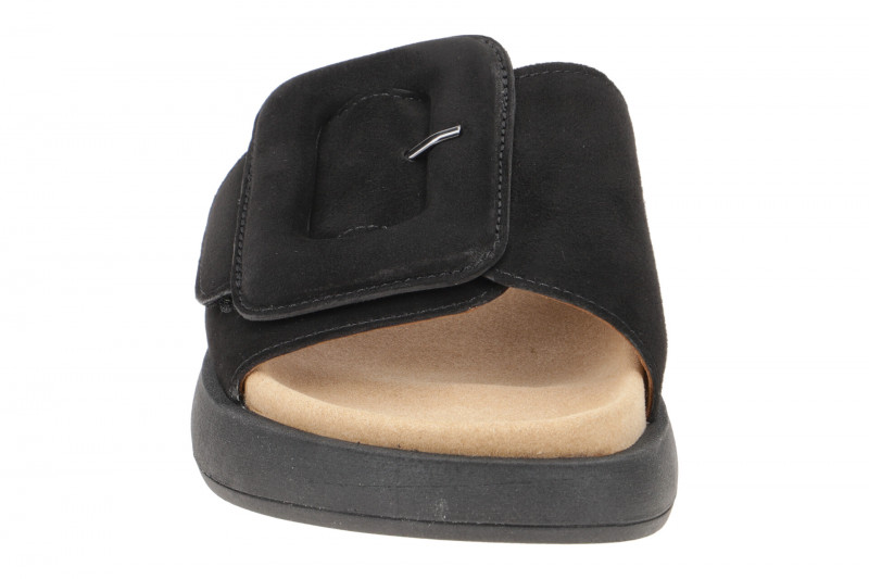 Gabor Plateau Pantolette schwarz Velour 83.751.17