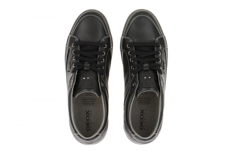 Geox Box Schuhe schwarz Leder U44R3D