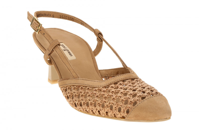 Paul Green Sling Pumps braun geflochten 6144