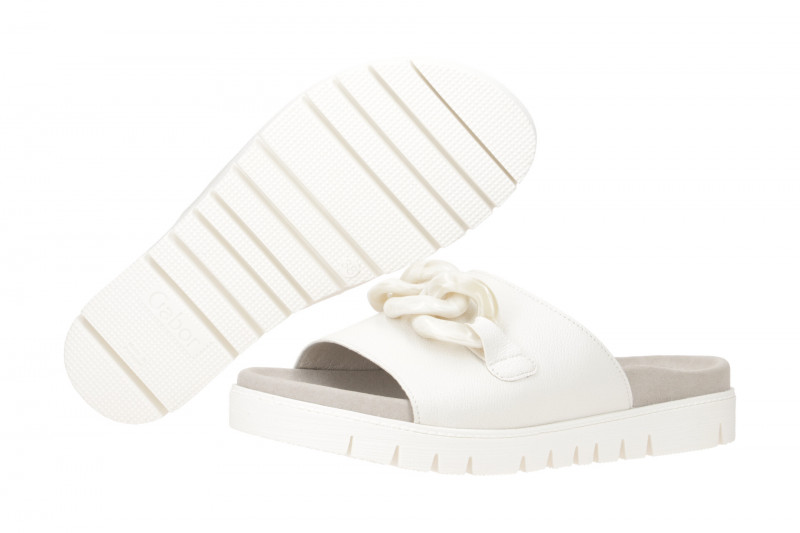 Gabor Glamour Pantolette weiß Nappa 43.743.20