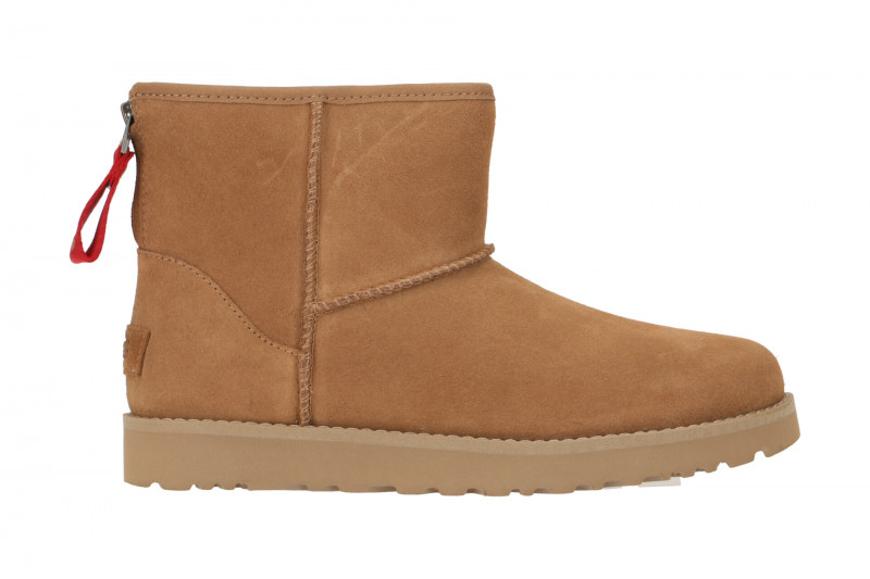 UGG Boots Classic Mini Logo Zip Stiefelette braun 1122671