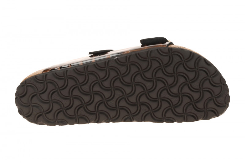 Birkenstock Arizona BS Pantolette schwarz braun Kroko SCHMAL 1032864
