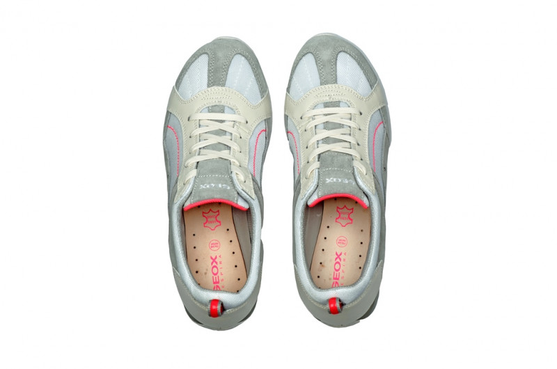 Geox Freccia Schuhe weiß grau Sportschuhe