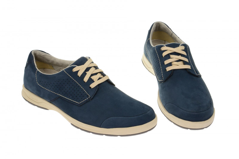Clarks Stafford Plan Schuhe blau Nubuck