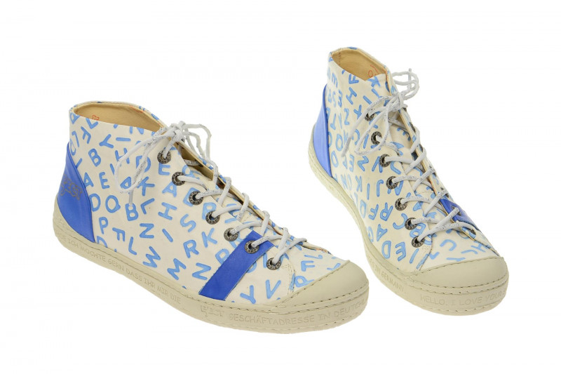 Eject Dass Stiefelette blau weiß 16225