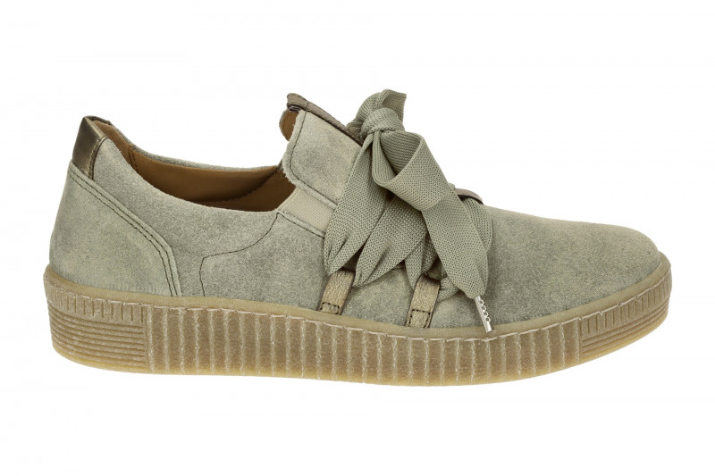 Gabor Schuhe grün salvia Velour Slipper 73.333.11