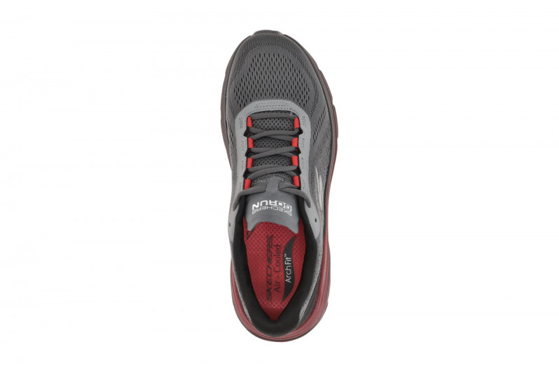 Skechers MAX CUSHIONING Schuhe grau rot Arch Fit 220581