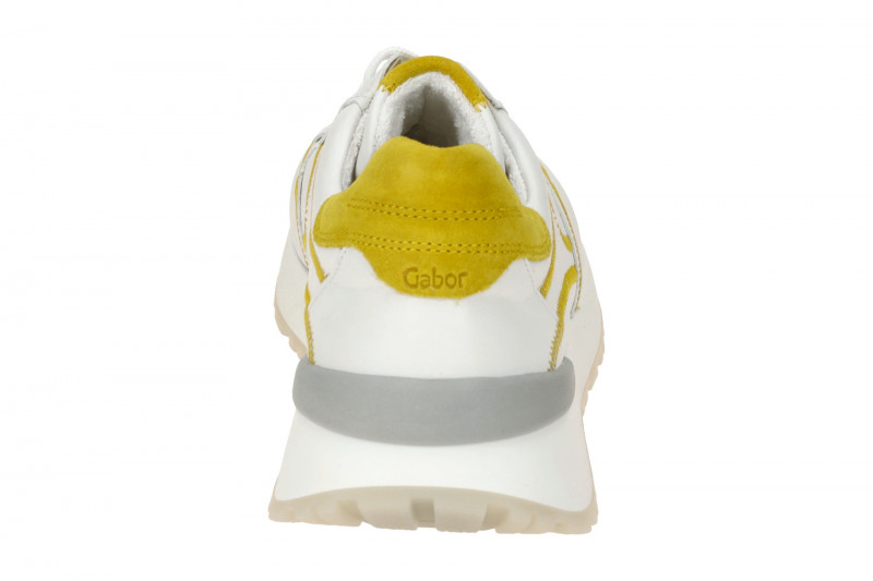Gabor Schuhe Sneakers weiß gelb Ziernaht 63.491.23