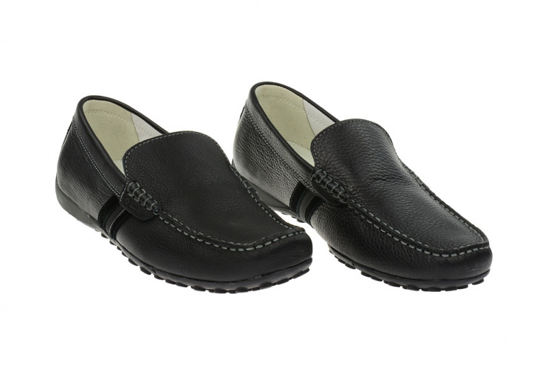 Geox Snake Mokassin Slipper schwarz