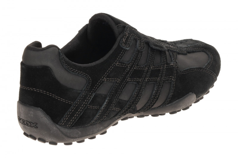 Geox Snake Slipper Schuhe schwarz Velour Nubuck U56MNB