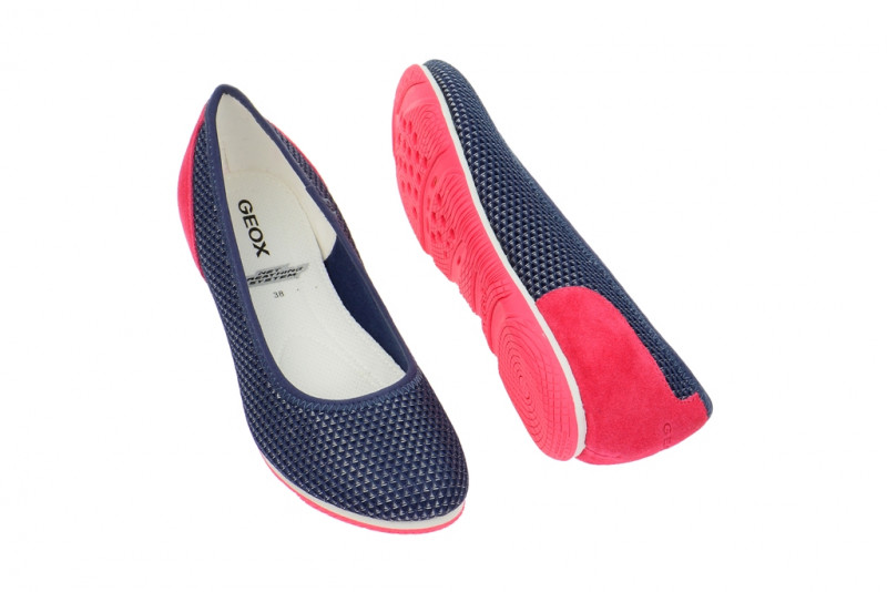 Geox Xense Ballerina blau navy pink