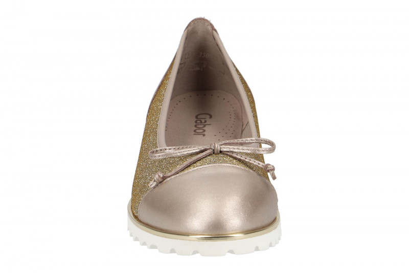 Gabor Glamour Ballerina grau gold 83.100.62