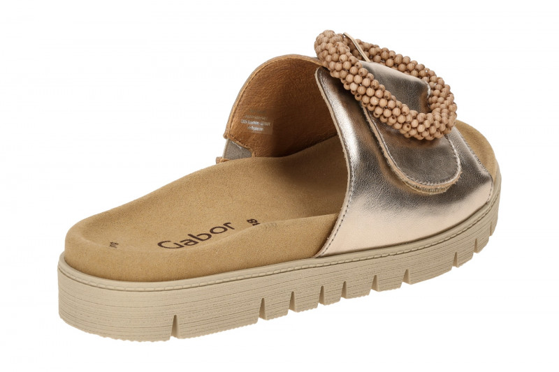 Gabor Pantolette puder grau gold metallic 83.745.62