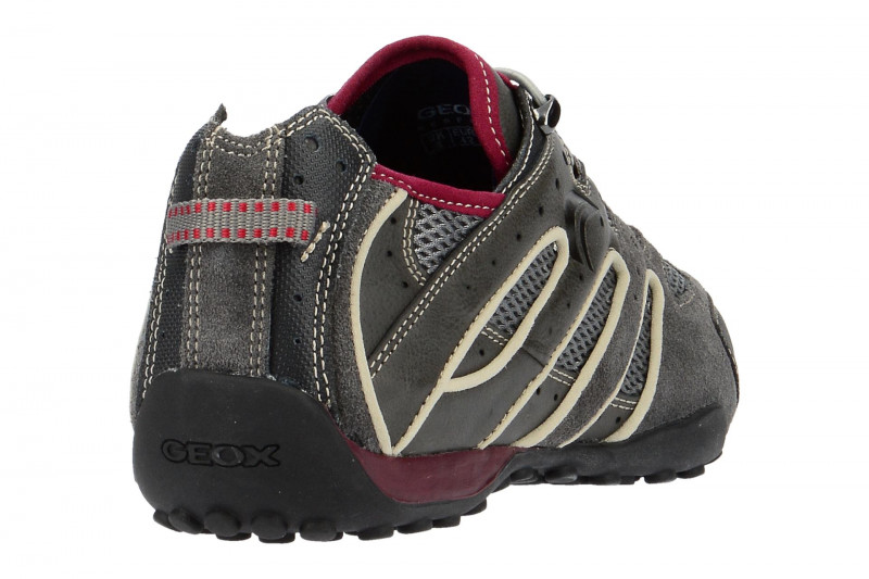 Geox Snake Schuhe grau rot U4207J