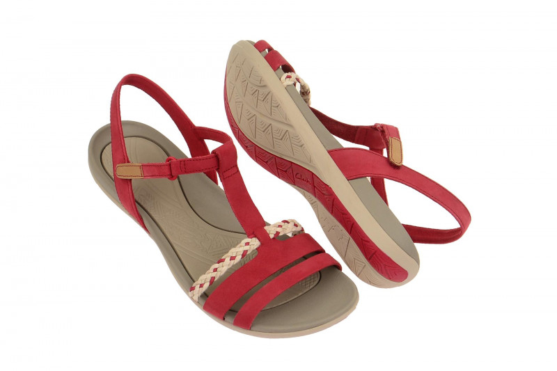Clarks Tealite Grace Damen Sandale rot
