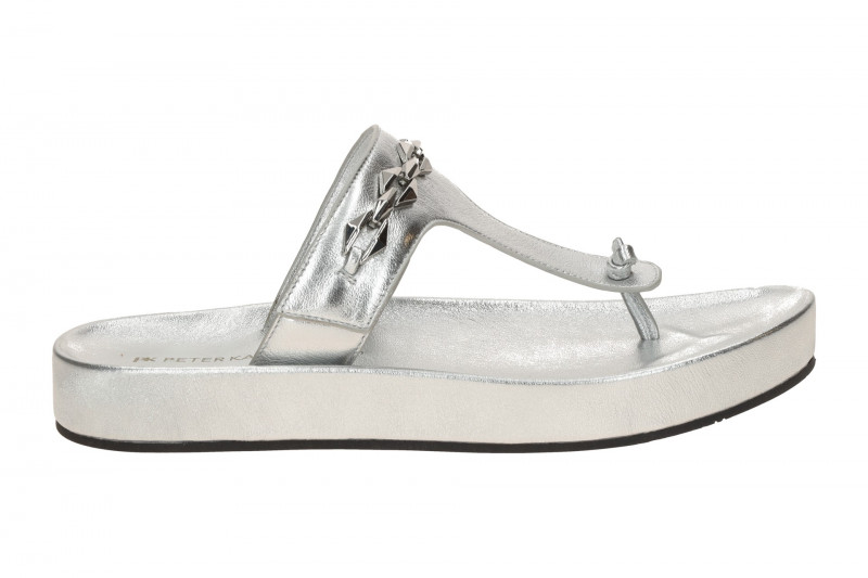 Peter Kaiser Zehentrenner Plateau Pantolette silber metallic 77105