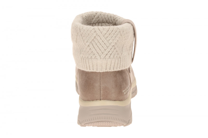 Skechers Easy Going Stiefelette taupe braun Slip Ins Strick