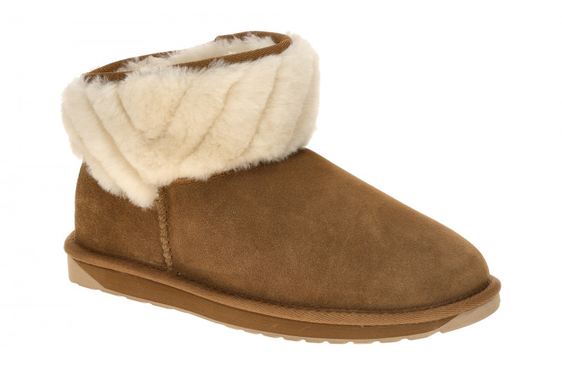 EMU Pyke Boots Stiefel braun chestnut Fellkragen W13193