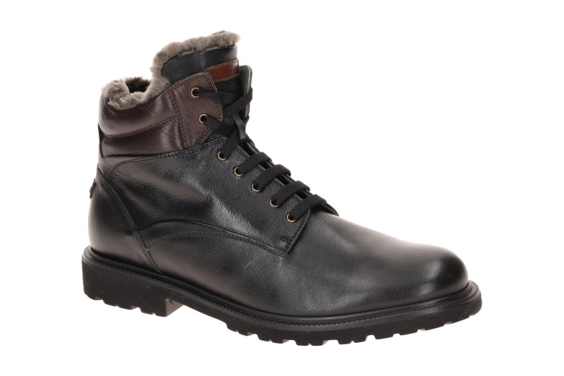 Galizio Torresi Winter Stiefelette schwarz braun Lammfell 325168