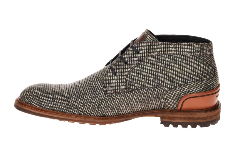 Floris van Bommel Crepi Schuhe taupe braun Kästchen 50159