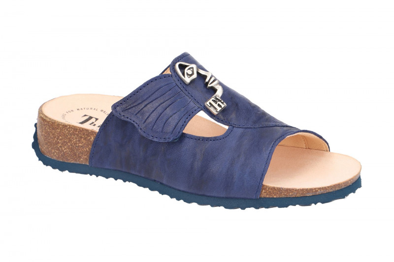 Think Mizzi Pantolette indigo blau Klett