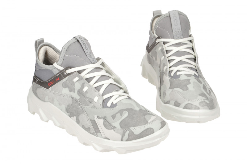 Ecco MX Schuhe Damen Sneaker weiß grau camouflage