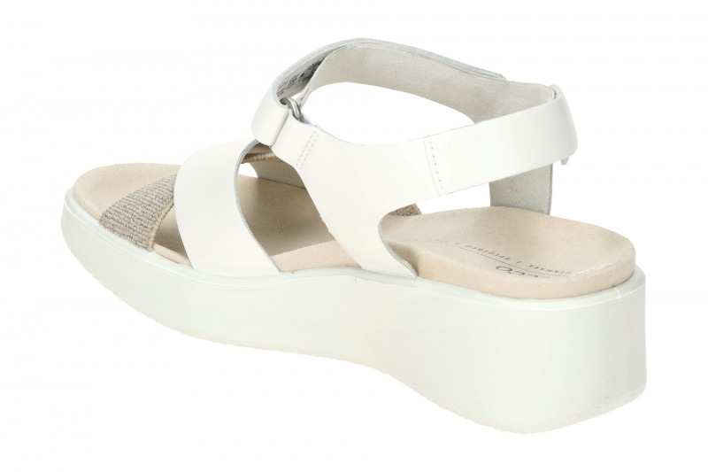 Ecco Flowt Wedge Keil Sandalen weiß 273323