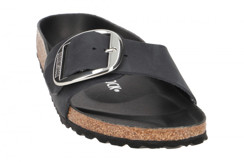 Birkenstock Madrid Big Buckle Pantolette schwarz SCHMAL 1006523