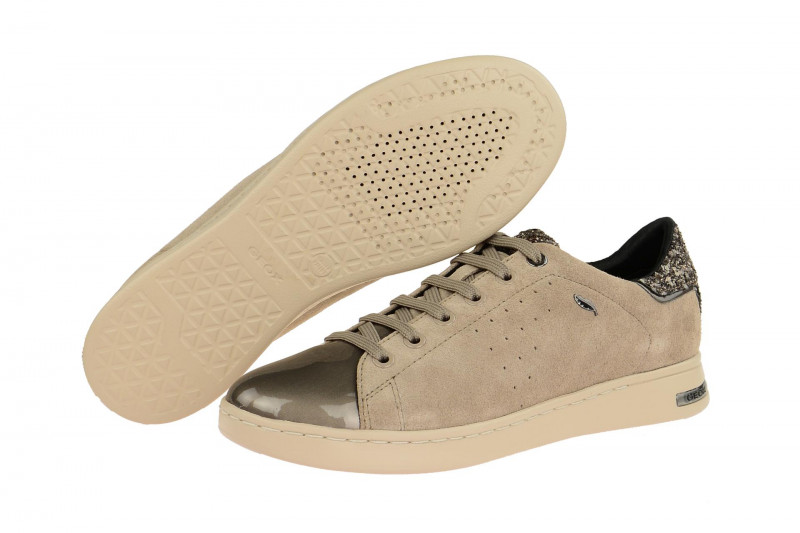 Geox Jaysen Schuhe grau beige Glitter