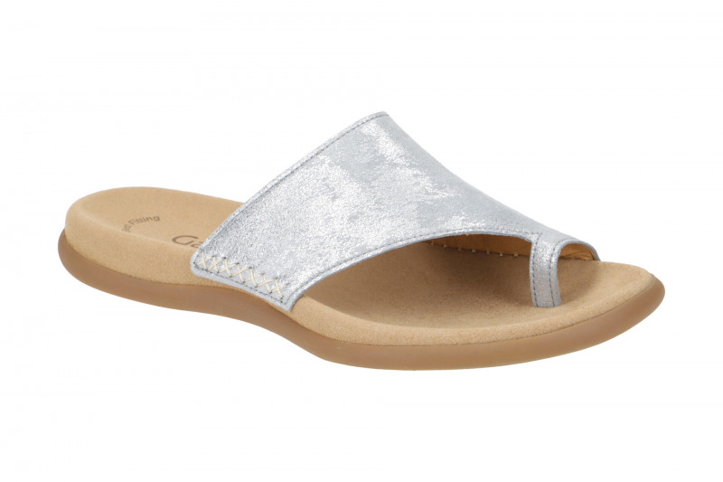 Gabor Pantolette hellblau silber metallic 23.700.66