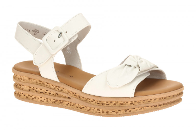 Gabor Plateau Sandalen weiß Nappa 84.553.20