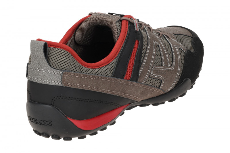 Geox Snake Sneaker Schuhe taupe Gummizug U4507C