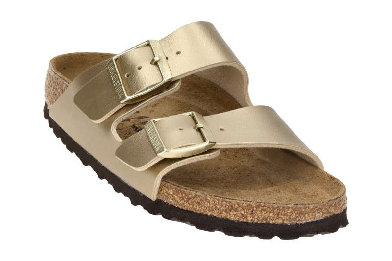 Birkenstock Arizona Pantolette gold SCHMAL 1016111