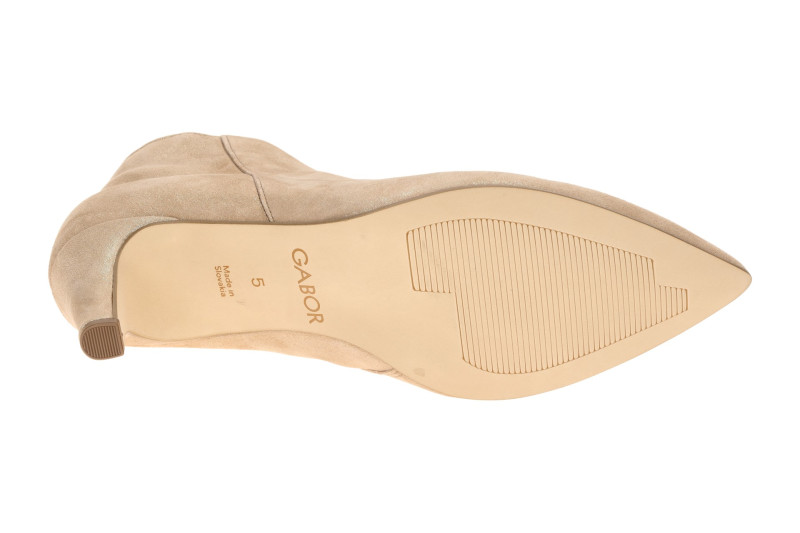 Gabor Stiefelette beige V-Schnitt High-Heels 8017.01.007