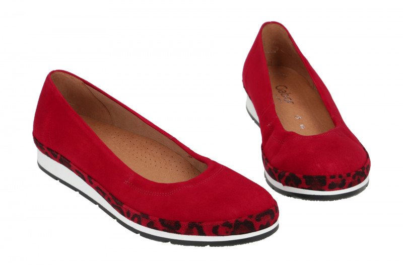 Gabor Ballerina Schuhe rot Luchs 42.400.49