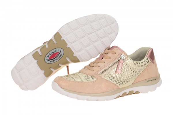 Gabor Rollingsoft Sensitive Women's Sneaker - Wide Fit, Nubuck Upper, Lace-Up, For Walking & Comfort - View #2