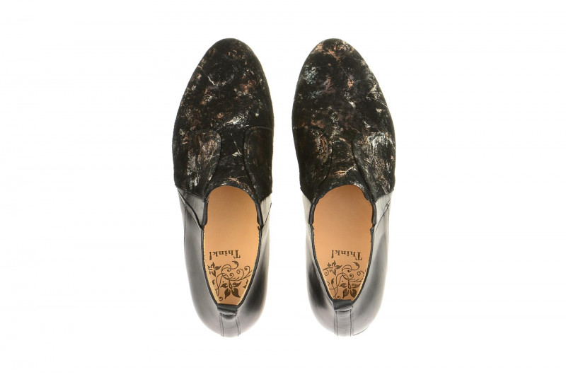 Think Guad Slipper schwarz braun kombi 5-85283-43