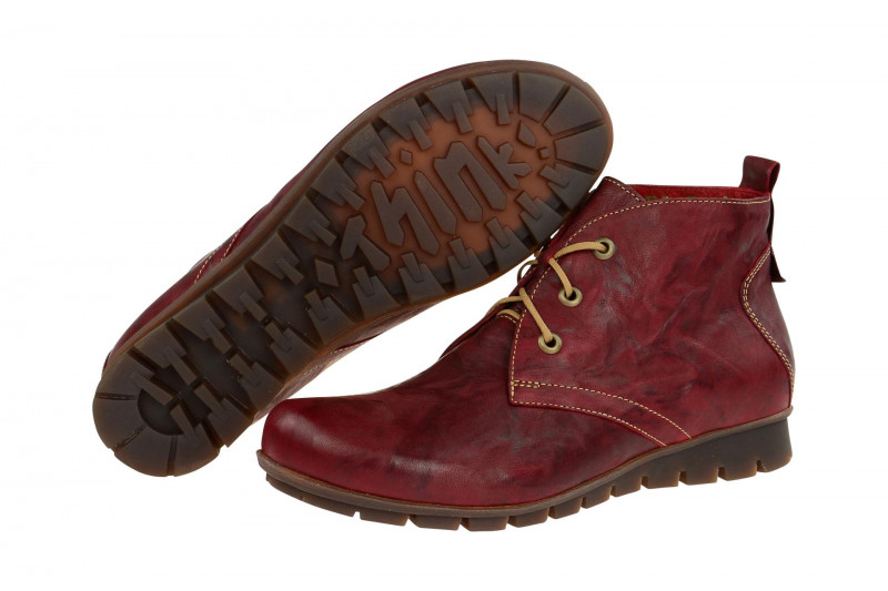 Think Menscha Schnür Stiefelette rot