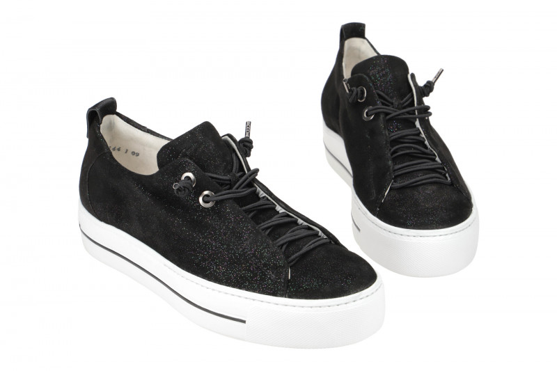 Paul Green Sneaker Schuhe schwarz Glitzer 5017