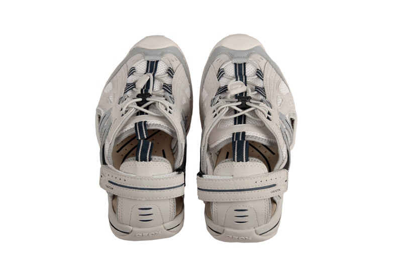 Geox Tech Schuhe weiß blau Herren Slipper