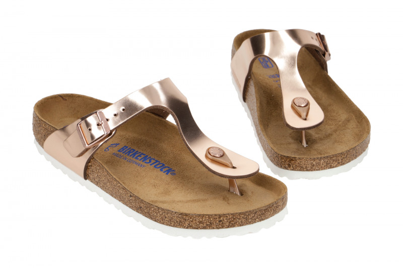 Birkenstock Gizeh BS Pantolette kupfer metallic 1018970