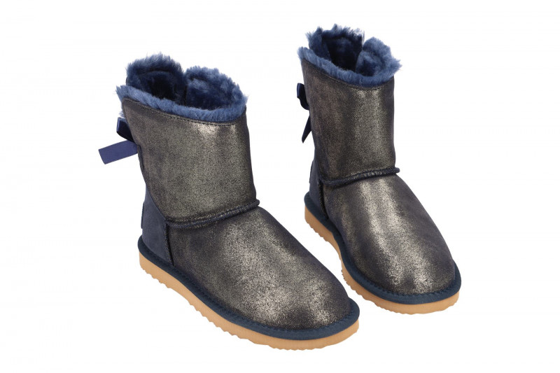 Oog Stiefel blau gold Kurzschaft Boots B066