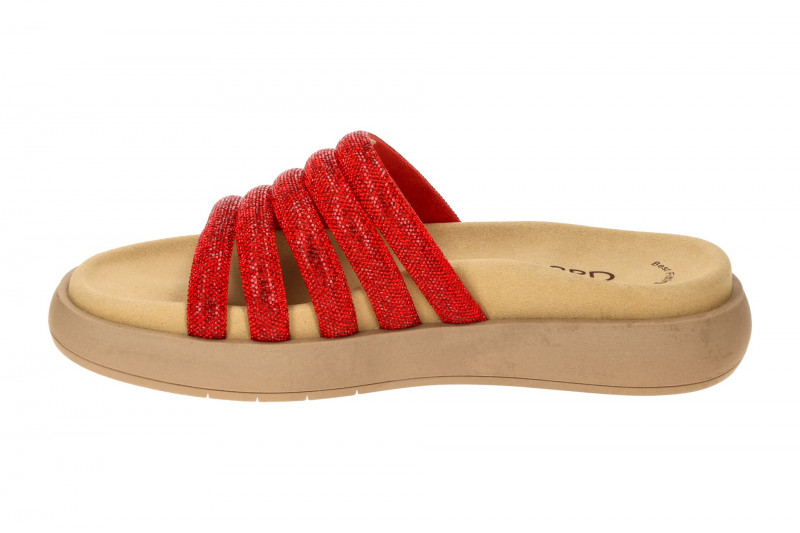 Gabor Plateau Pantolette rot Strass 63.752.85