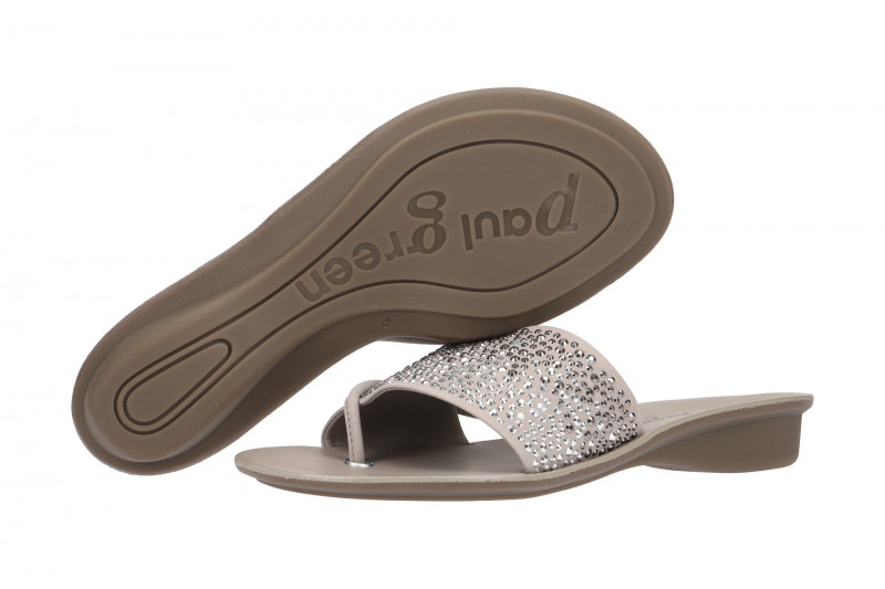Paul Green Glamour Pantolette grau quarz 6049